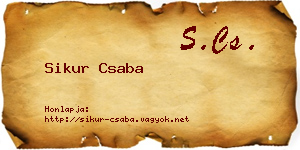 Sikur Csaba névjegykártya